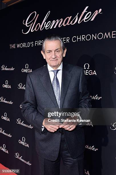 President and CEO of OMEGA Stephen Urquhart attends the launch of the Globemaster, the worlds first master chronometer, hosted by OMEGA and brand...