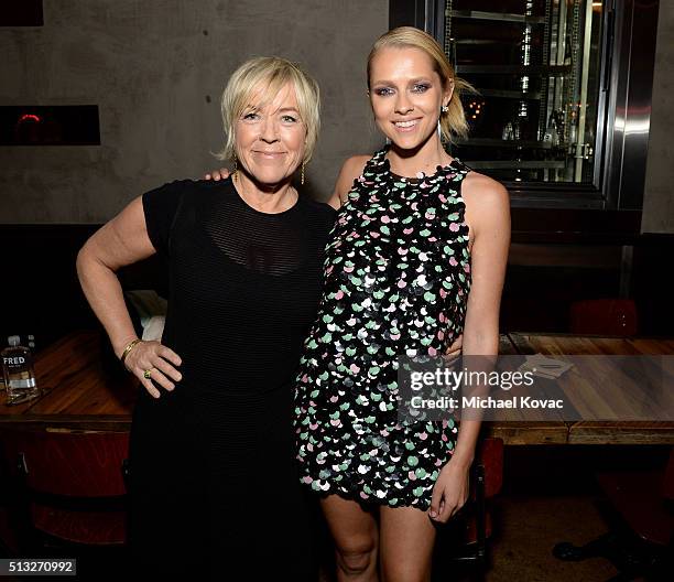 Producer Sarah Green and actress Teresa Palmer attend the after party for the Los Angeles Premiere Of Broad Green Pictures' "Knight Of Cups" on March...