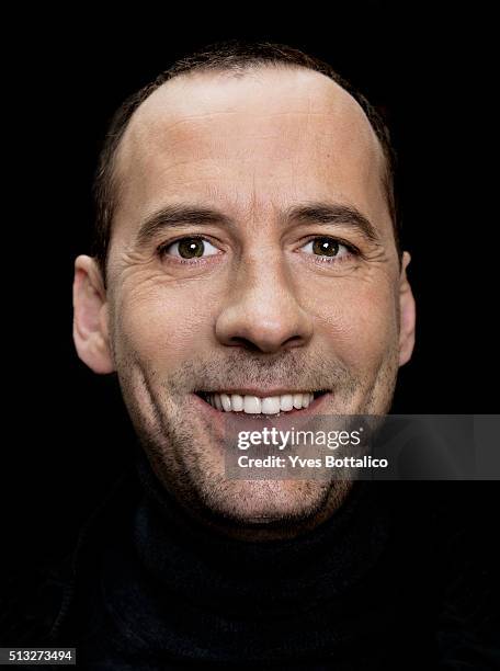 Actor Fred Testot is photographed for Self Assignment on December 29, 2015 in Paris, France.