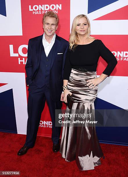 Writers Creighton Rothenberger; Katrin Benedikt attends the premiere of Focus Features' 'London Has Fallen' held at ArcLight Cinemas Cinerama Dome on...