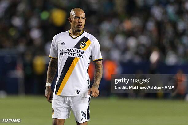 Nigel De Jong of Los Angeles during the CONCACAF Champions League match between LA Galaxy and Santos Laguna at StubHub Center on February 24, 2016 in...