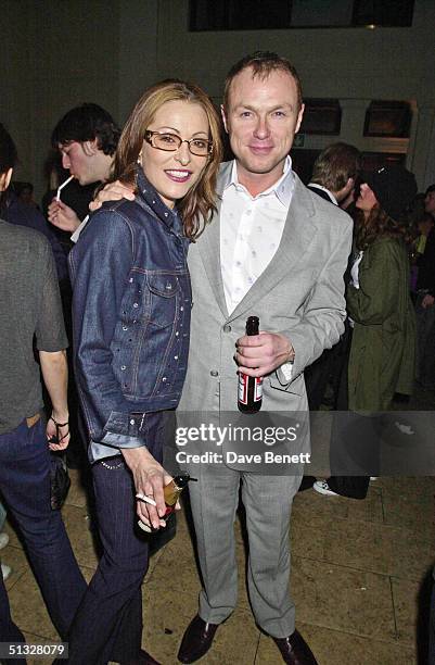 Amanda Donahue and Gary Kemp attend the Harvey Nichols' Launch Party for "Chloe" at Prism Restaurant on March 29, 2001 in London.