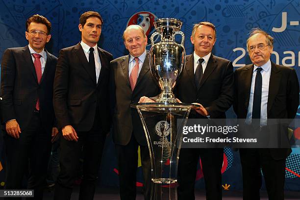 Operations Director at UEFA Events SA Martin Kallen, President and CEO of Radio France, Radio official UEFA EURO 2016 Mathieu Gallet, Chairman of...