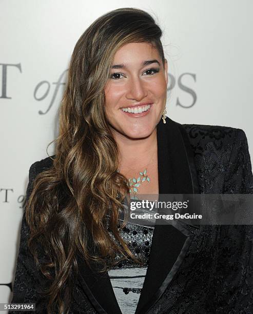 Actress Q'orianka Kilcher arrives at the premiere of Broad Green Pictures' "Knight Of Cups" on March 1, 2016 in Los Angeles, California.