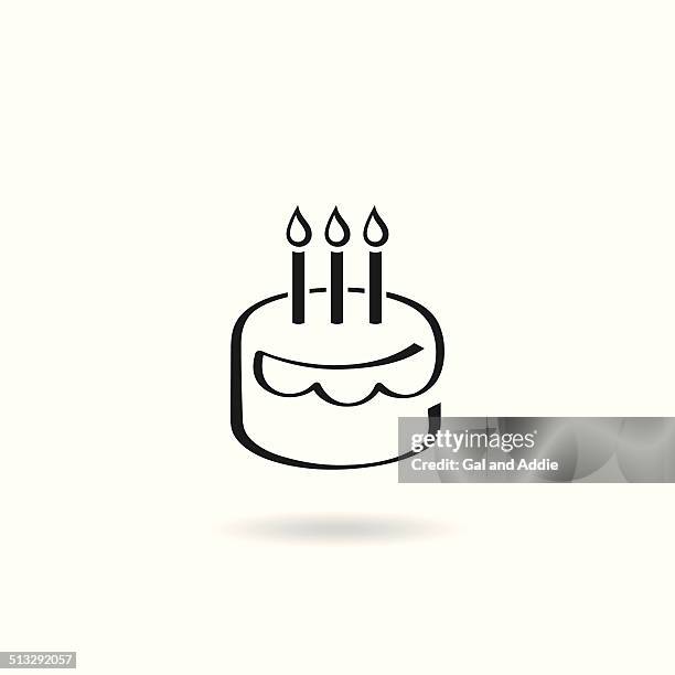 ilustrações, clipart, desenhos animados e ícones de ícone de bolo de aniversário - vela de aniversário