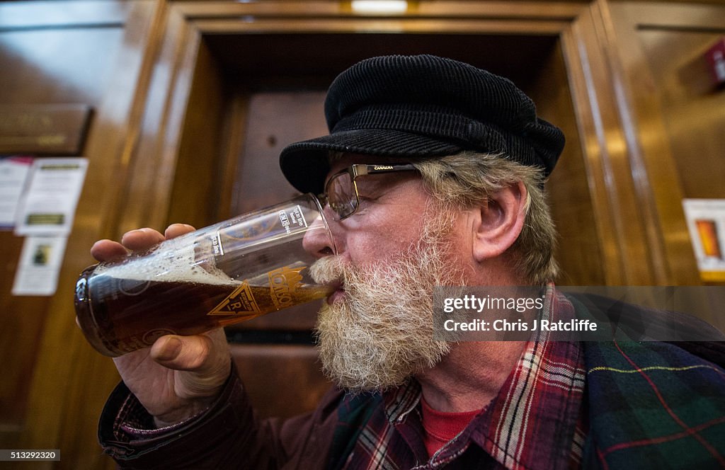 Drinkers Visit The London Beer And Cider Festival