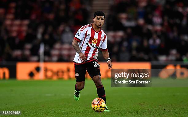 Sunderland player DeAndre Yedlin in action during the Barclays Premier League match between Sunderland and Crystal Palace at Stadium of Light on...