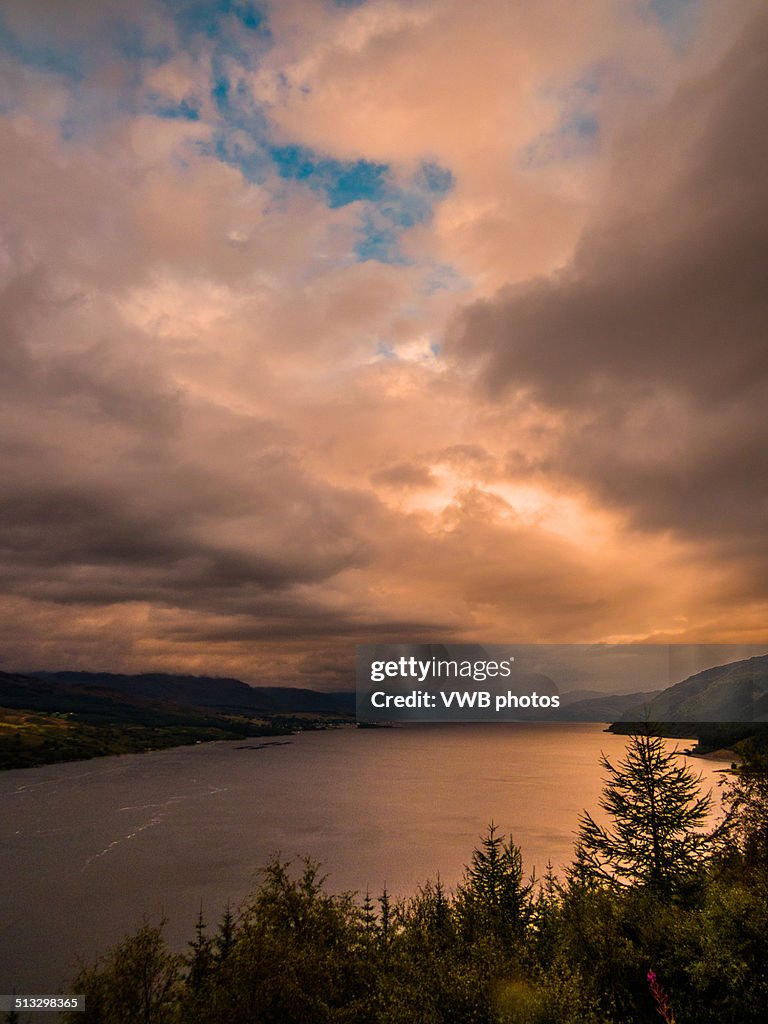 Dramatic Sunset over Loch Carron