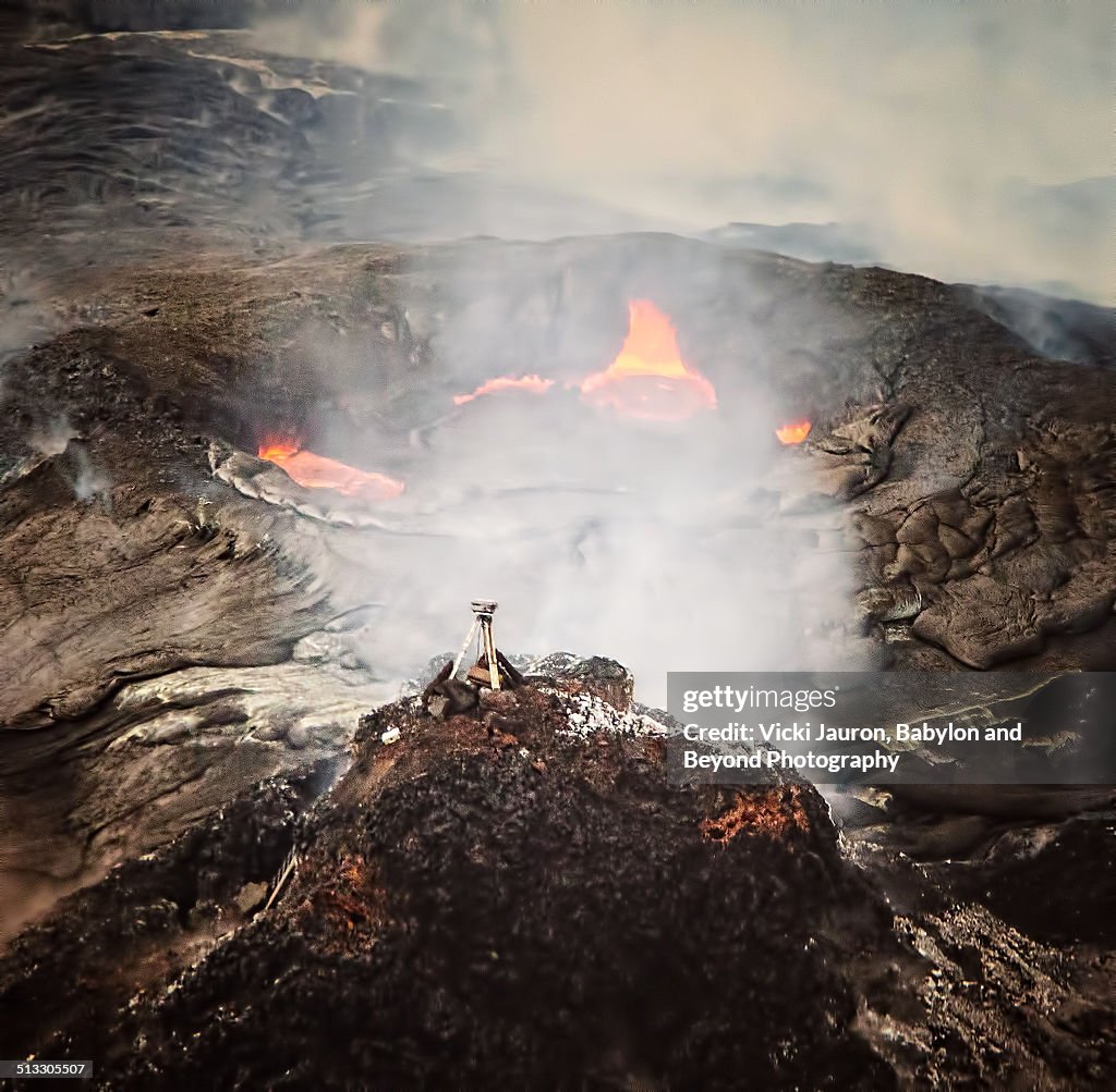 Aerial View of Pu'u O'o Vent at Volcanoes Park