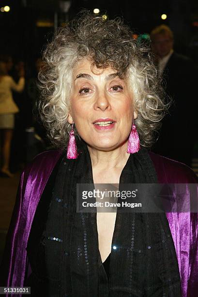 Actress Eleanor Bron arrives at the UK Premiere of "Wimbledon" at the Empire Leicester Square on September 20, 2004 in London.