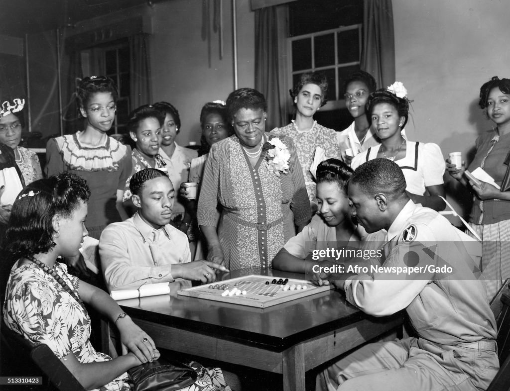 Mary Mcleod Bethune And USO Junior Hostesses