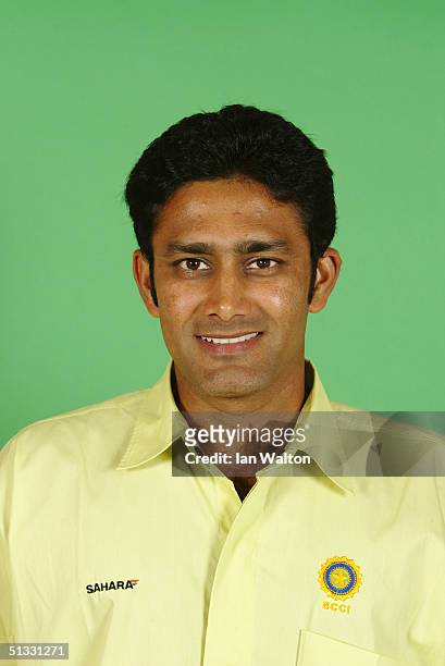 Portrait of Anil Kumble of India taken during an ICC photocall at the Victoria Park Plaza on September 6, 2004 in London.