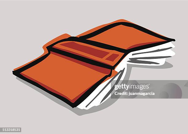 open book lying on the floor - tapas stock illustrations