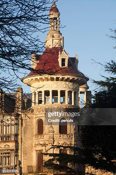 art nouveau building "torre dos moreno" in ribadeo, galicia, spain. - comunidad autónoma de galicia 個照片及圖片檔