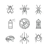 Insects control, anti pest emblem, insecticide