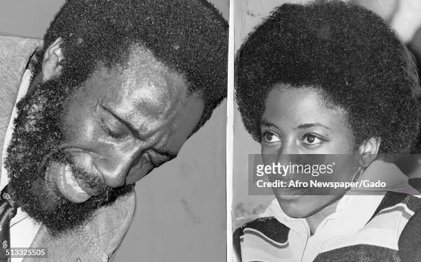 Writer and social activist Dick Gregory and Patricia Sanders, November 25, 1975.