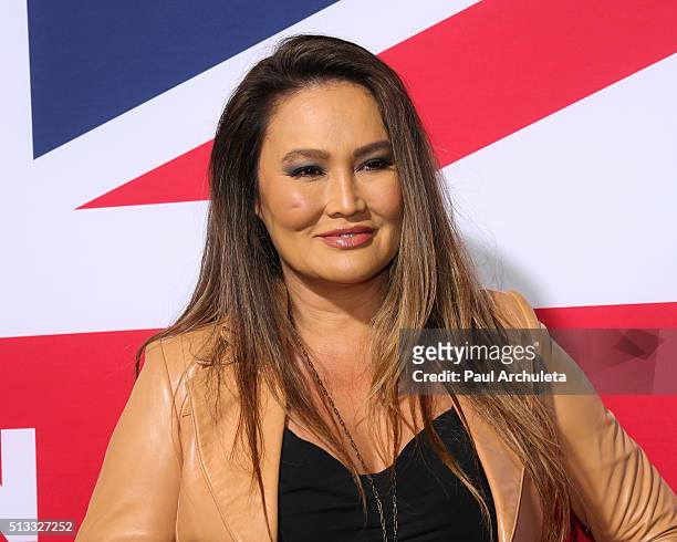 Actress Tia Carrere attends the premiere of "London Has Fallen" at ArcLight Cinemas Cinerama Dome on March 1, 2016 in Hollywood, California.