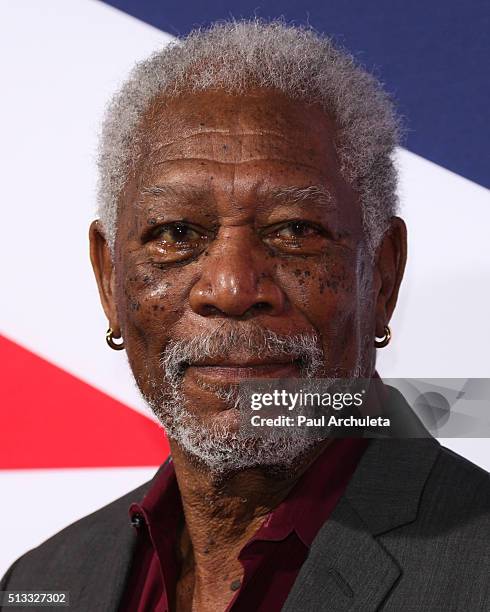 Actor Morgan Freeman attends the premiere of "London Has Fallen" at ArcLight Cinemas Cinerama Dome on March 1, 2016 in Hollywood, California.