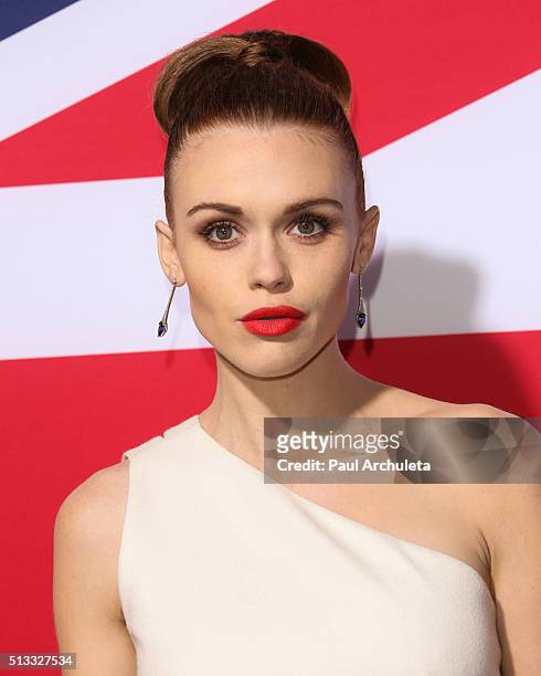 Actress Holland Roden attends the premiere of "London Has Fallen" at ArcLight Cinemas Cinerama Dome on March 1, 2016 in Hollywood, California.