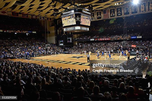 Wide angle view of Memorial Gym on February 27, 2016 in Nashville, Tennessee during a Vanderbilt defeat of Kentucky by the score of 74-62.