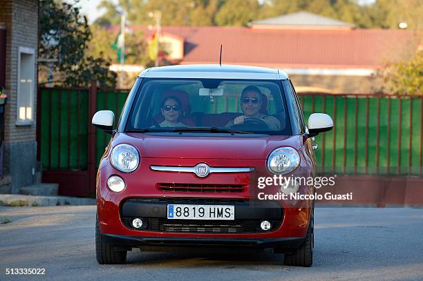 Spanish singer Isabel Pantoja with her brother Agustin Pantoja leaving the jail after getting the conditional release on March 2, 2016 in Alcala de...