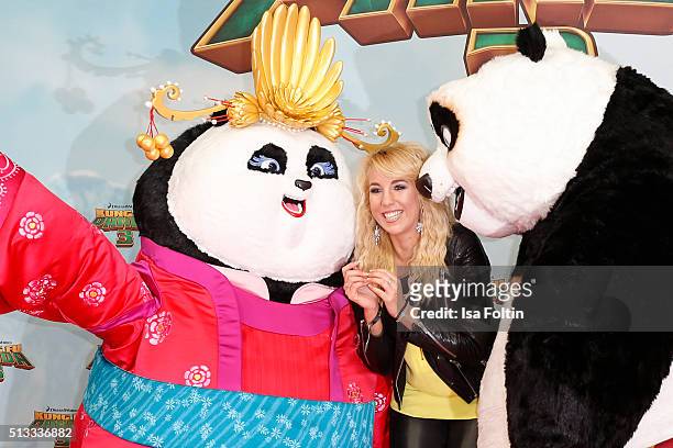 Annemarie Eilfeld attends the 'Kung Fu Panda 3' German Premiere at Zoo Palace on March 02, 2016 in Berlin, Germany.