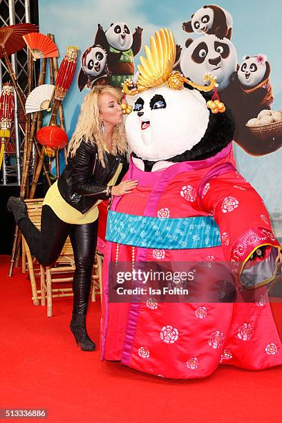 Annemarie Eilfeld attends the 'Kung Fu Panda 3' German Premiere at Zoo Palace on March 02, 2016 in Berlin, Germany.