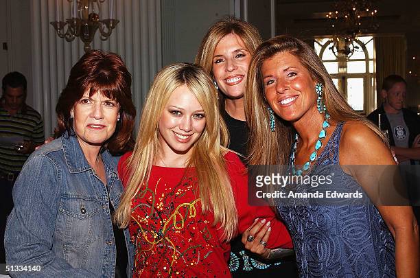 Author Wendy Wilkinson, actress Hilary Duff, Jill Rappaport and Linda Solomon attend the "People We Know, Horses They Love" book launch party, on...