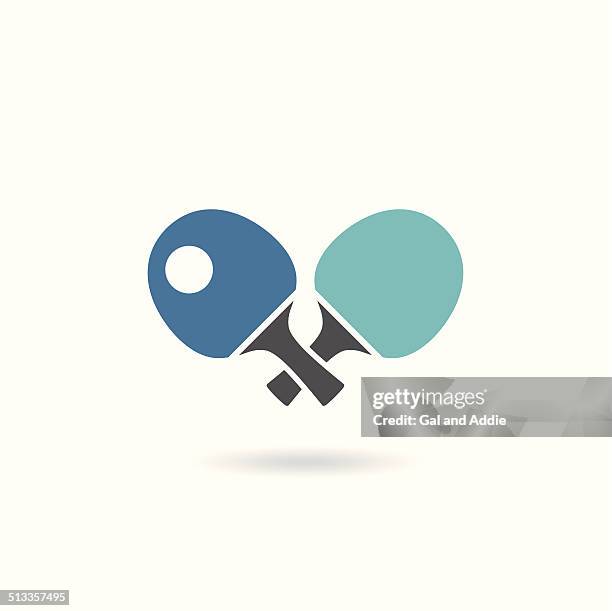 table tennis icon - racquet stock illustrations