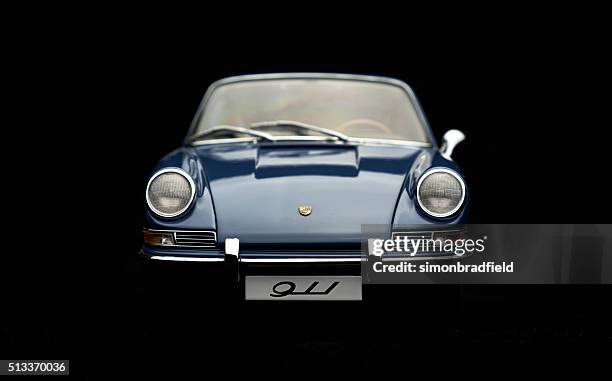 classic porsche 911 model front view - porsche 911 stock pictures, royalty-free photos & images