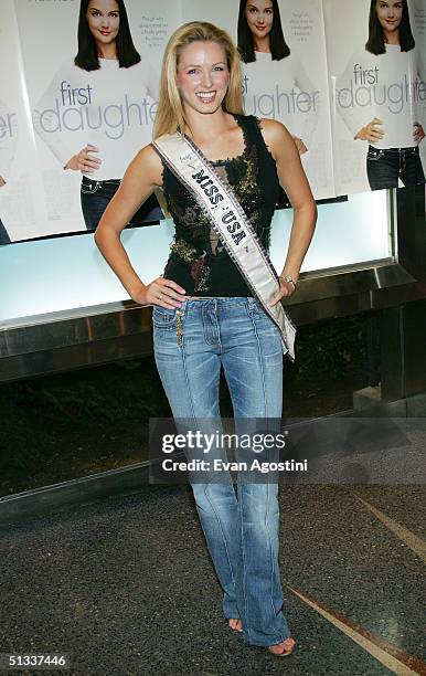 Miss USA Shandi Finnessey attends a special screening of "First Daughter" hosted by Seventeen Magazine on September 22, 2004 at the Clearview Chelsea...