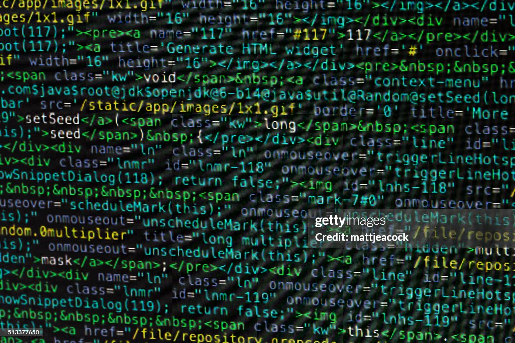 Digital Data Code Example Lines Of Digital Data Code High-Res Vector Graphic - Getty Images