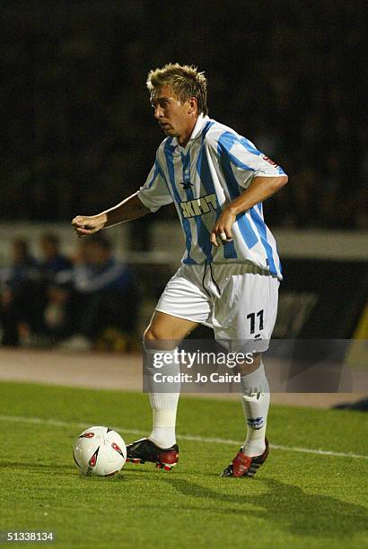 Darren Currie of Brighton and Hove Albion runs with the ball during the Coca-Cola Championship League match between Brighton & Hove Albion and...