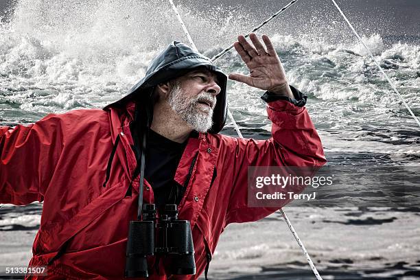 old man and the sea - sailing storm stock pictures, royalty-free photos & images