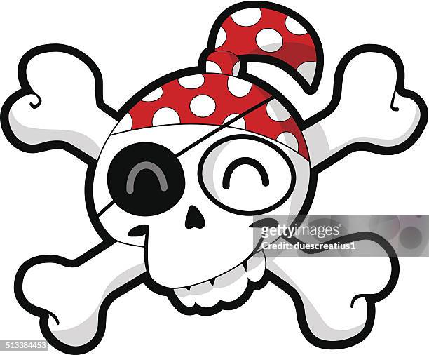 skull & crossbones - red flag warning stock illustrations