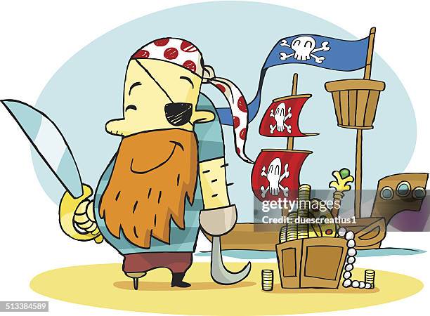 pirate - pirate hook stock illustrations