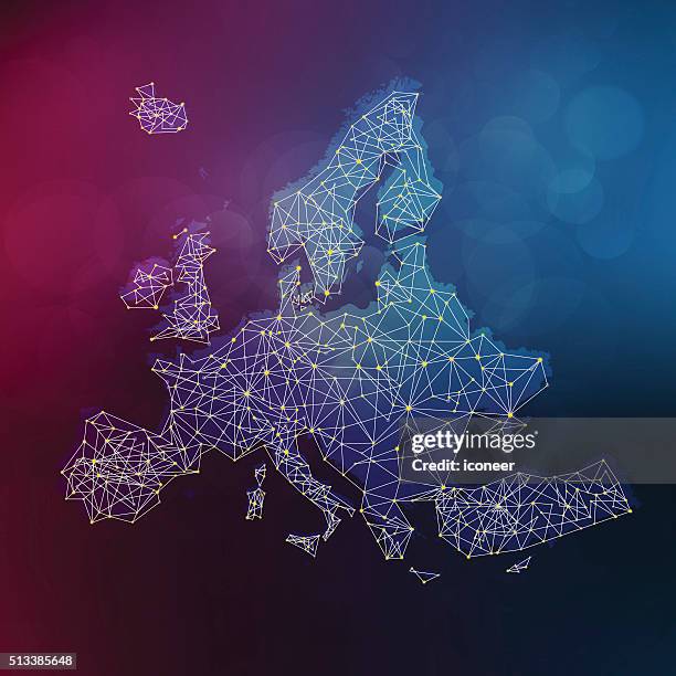 European Network Map 173 Network Connections Map Stock Photos, High-Res Pictures, and Images ...