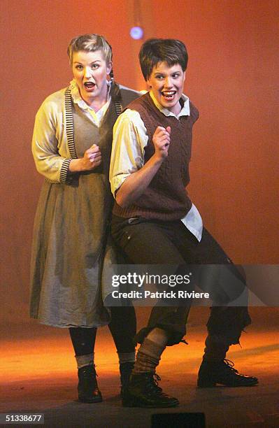 Young opera singers Penelope Mills and Siam Pendry perform during a dress rehearsal of Engelbert Humperdinck's Hansel and Gretel at the Independent...