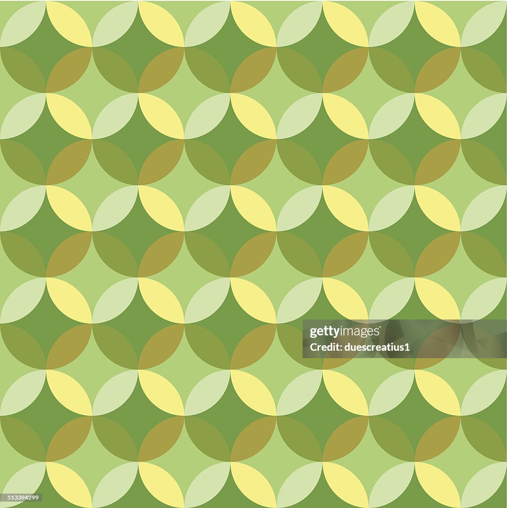 Green and Yellow Circle Pattern Background