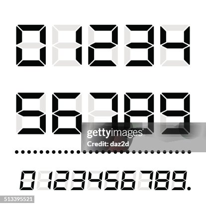 Digital Numbers High-Res Vector Graphic - Getty Images