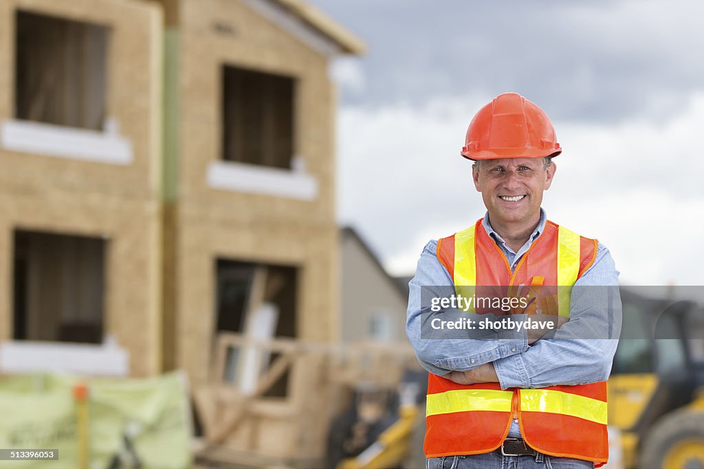 New Home Construction Worker
