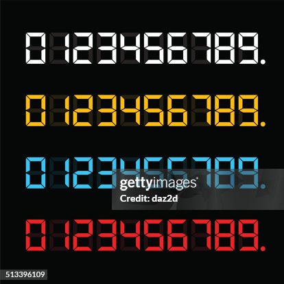 Decimal Numbers Computer Color Digital Color Numbers High-Res Vector Graphic - Getty Images
