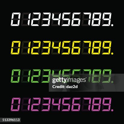 Color Digits Digital Color Digits High-Res Vector Graphic - Getty Images