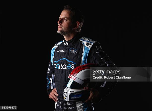 Todd Kelly driver of the Nissan Motorsport Nissan poses during a V8 Supercars portrait session on March 3, 2016 in Adelaide, Australia.