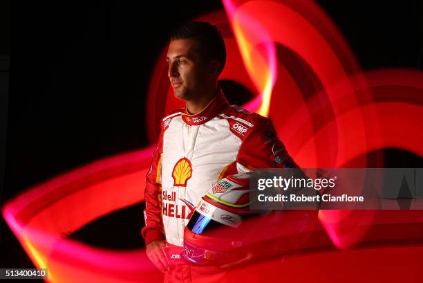 Fabian Coulthard driver of the DJR Team Penske Ford poses during a V8 Supercars portrait session on March 3, 2016 in Adelaide, Australia.