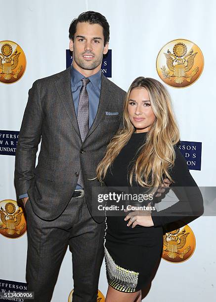 Professional Football Player Eric Decker and singer Jessie James Decker attend the Jefferson Awards Foundation's 5th Annual NYC National Ceremony at...