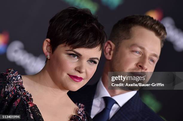 Actors Ginnifer Goodwin and Josh Dallas arrive at the premiere of Walt Disney Animation Studios' 'Zootopia' at the El Capitan Theatre on February 17,...