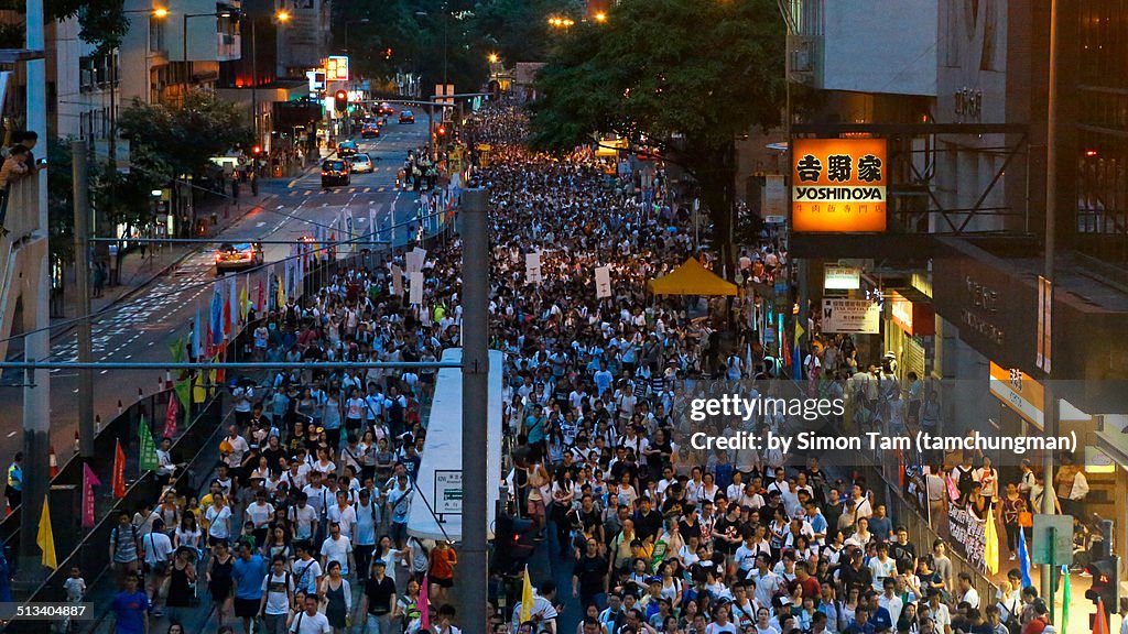 Hong Kong Rally for Democracy 1 July, 2014