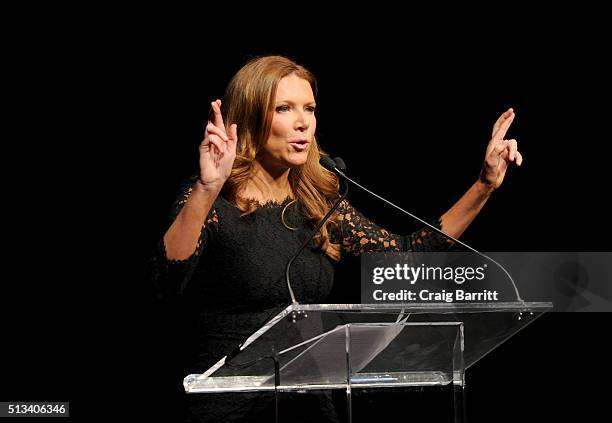 Trish Regan speaks onstage at Jefferson Awards Foundation 2016 NYC National Ceremony on March 2 at Gotham Hall in New York City.