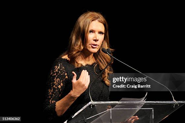 Trish Regan speaks onstage at Jefferson Awards Foundation 2016 NYC National Ceremony on March 2 at Gotham Hall in New York City.